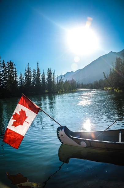 istock Canoe on the Bow River in Banff 915761262