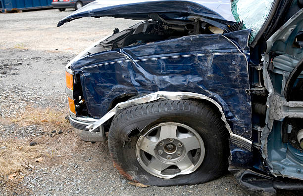 istock Drunk Driving Car Crash Flat Tire 91576180