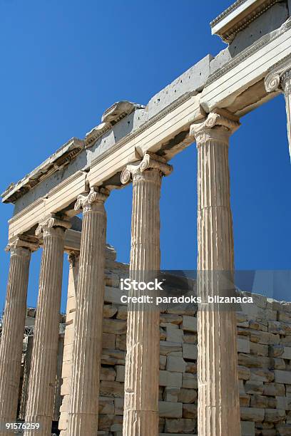 Photo libre de droit de Détail Du Temple De Parthénon De Lacropole À Athènes banque d'images et plus d'images libres de droit de Antique