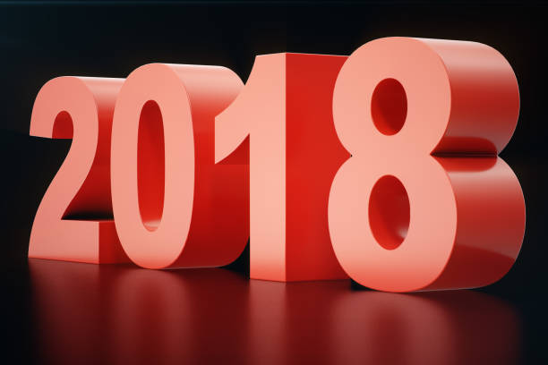 istock 3D illustration 2018 text 3D Numbers. Happy New Year 2018 Text. 915764090