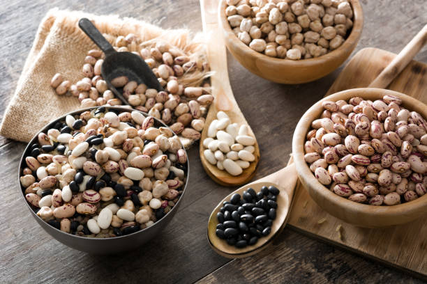 Assorted legumes stock photo