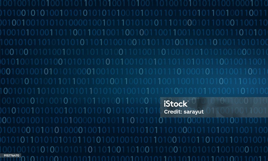 Binary Blue Background Blue Digital Binary Data Code On Screen Abstract ...