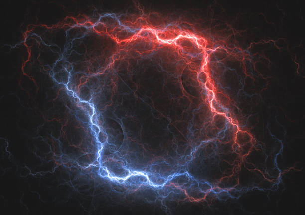 istock Fire and ice lightning background, plasma and power abstract 915776688