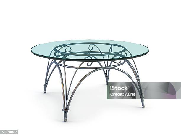 Modern Coffee Glass Table Stock Photo - Download Image Now - Cast Iron, Coffee Table, Color Image