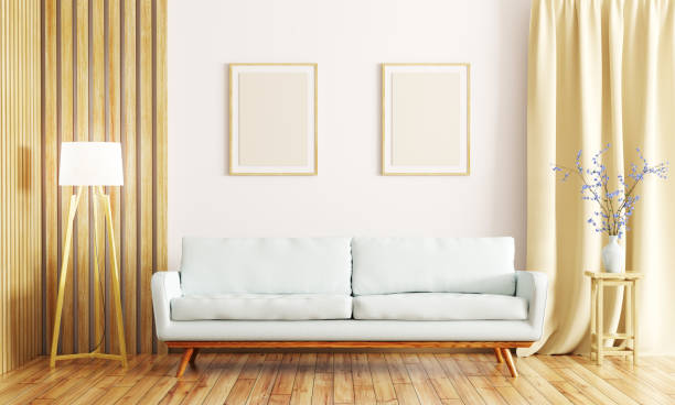 istock Interior of living room with sofa 3d render 915780614