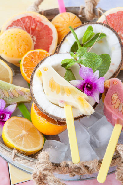 Frozen fruit popsicles