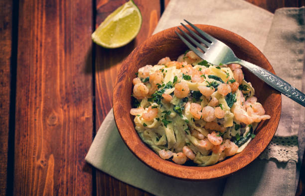 istock Pasta With Spiced Shrimps 915789098
