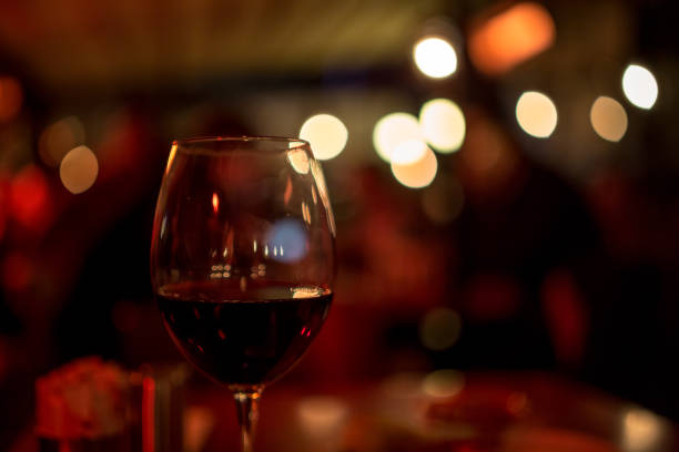 istock wine glass romantic night for valentines day 915792230