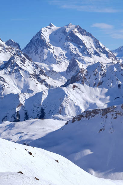 a french alpine peak stock photo