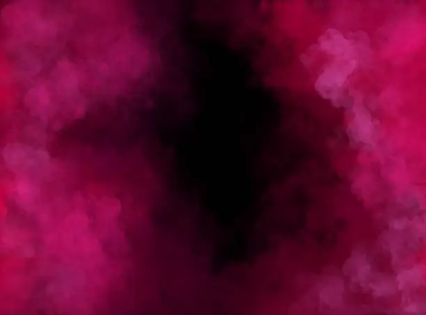 Photo of Abstract Pink and Black Cloudy Painting with Brush Strokes