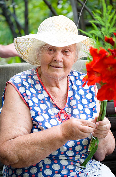 istock Grandma with boucket 91579897