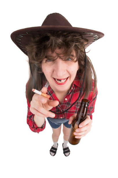 istock Fisheye Redneck Woman Smiling 915806984