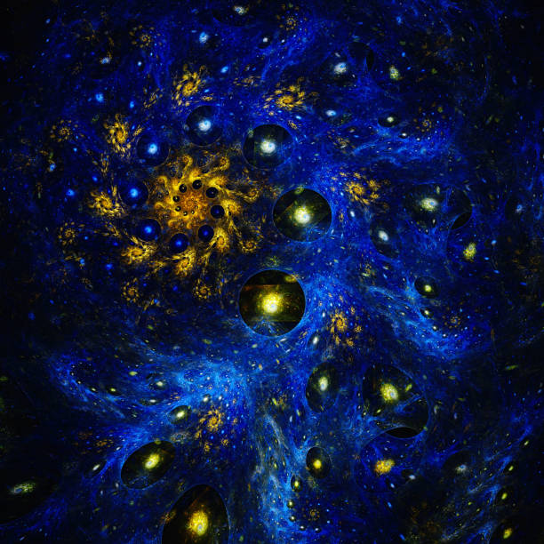 istock Birth of universe. Rotation bubble galaxy. 915807280