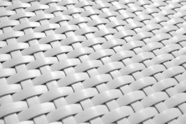 The texture of a knitted, braided. White color