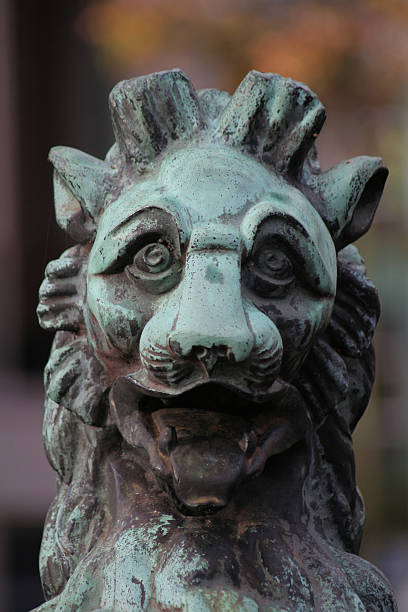 istock Head of a lion statue. 91582619