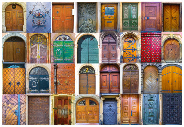istock Collage of medieval front doors 915826948