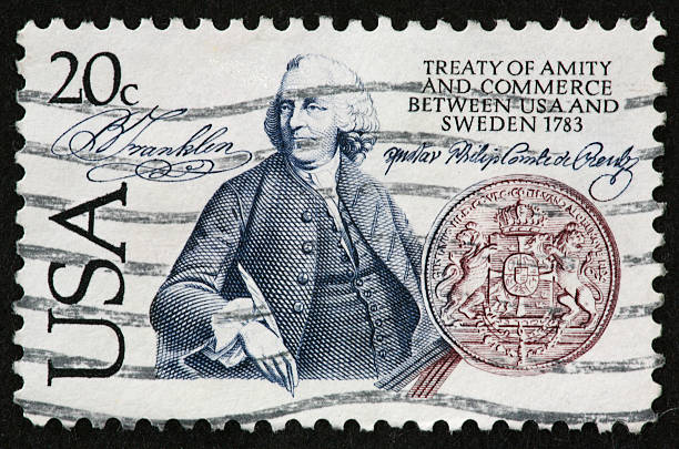 istock Swedish-USA treaty stamp 91582921