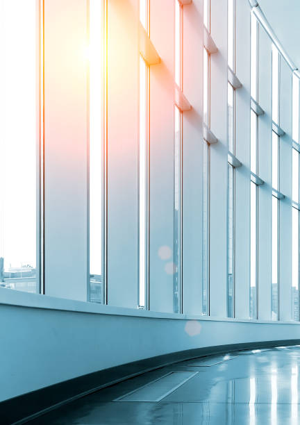 image of windows in the morden office building stock photo