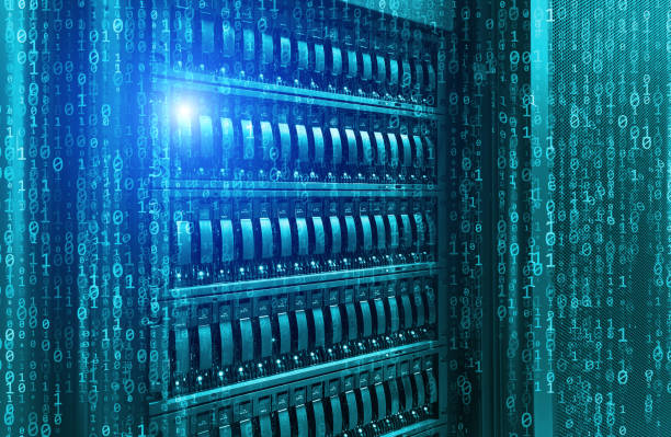 superkomputer przechowywania kaset kodu binarnego centrum danych - computer crime flash zdjęcia i obrazy z banku zdjęć