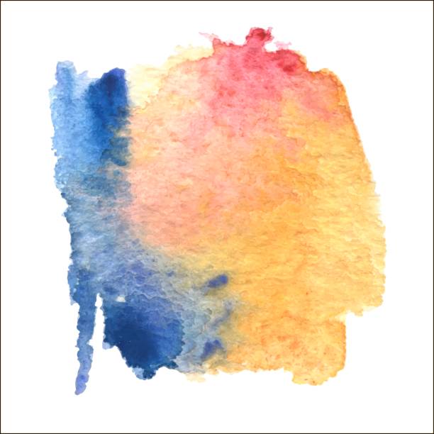 istock Abstract watercolor art hand paint isolated on white background. 915837808