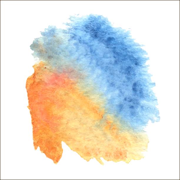 istock Abstract watercolor art hand paint isolated on white background. 915839658