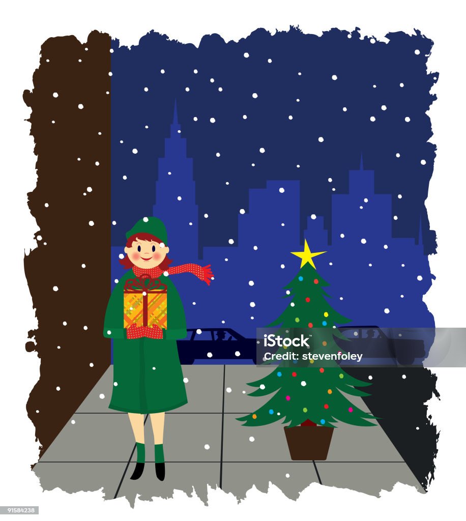 Christmas сцены - Стоковые иллюстрации 1940-1949 роялти-фри