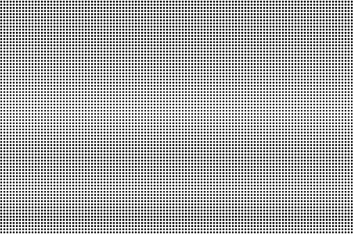 Black and white dotted gradient. Contrast half tone vector background. Subtle dotted halftone. Monochrome retro texture. Black ink dot on transparent backdrop. Pop art dotwork. Abstract backdrop