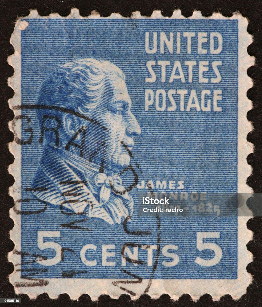 James Monroe Timbre - Photo de États-Unis libre de droits