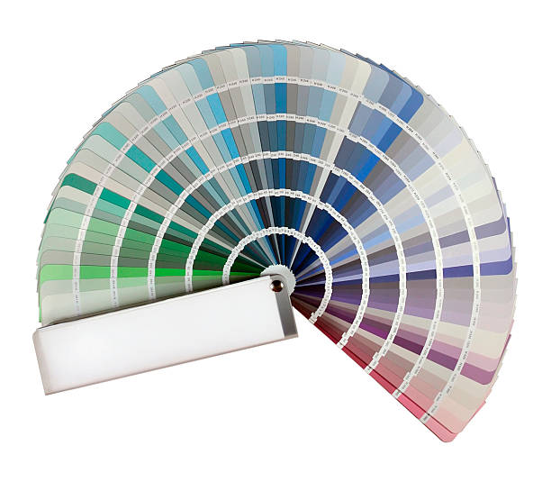 стильный spectrum - color swatch book printing press color image стоковые фото и изображения