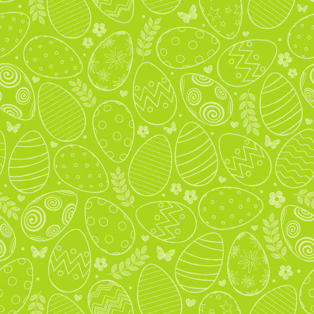 Seamless pattern with Easter eggs Vector seamless pattern with decorative Easter eggs easter background stock illustrations