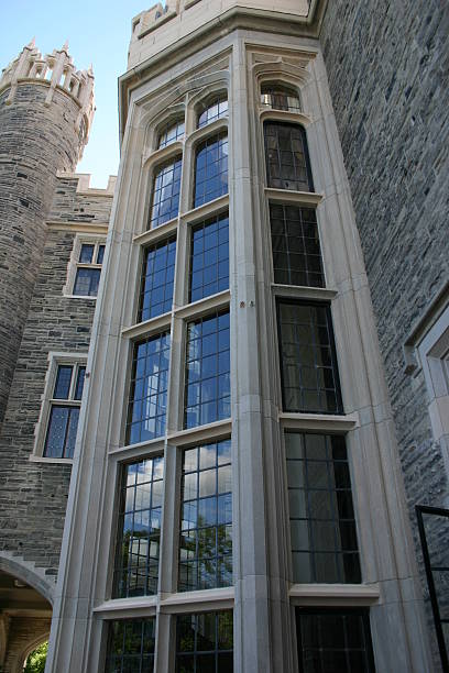 istock Tall bay window of castle 91585926