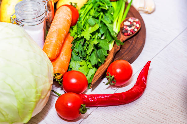istock Ingredients for cooking borscht, Russian beet soup 915861102