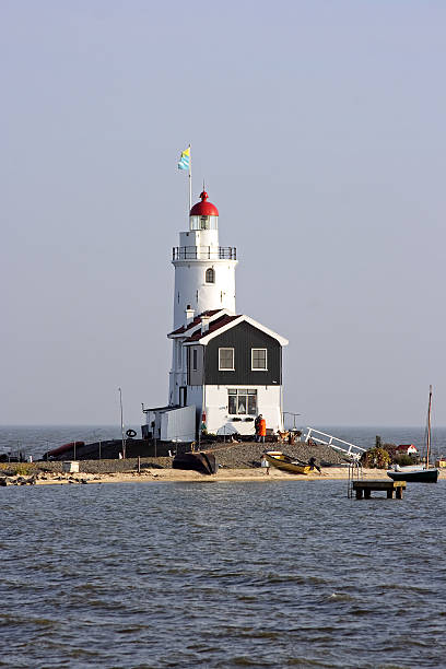 istock Lighthouse at Marken in Holland 91586378