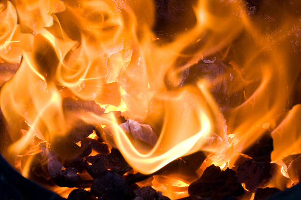 Burning coal  Aflame stock pictures, royalty-free photos & images