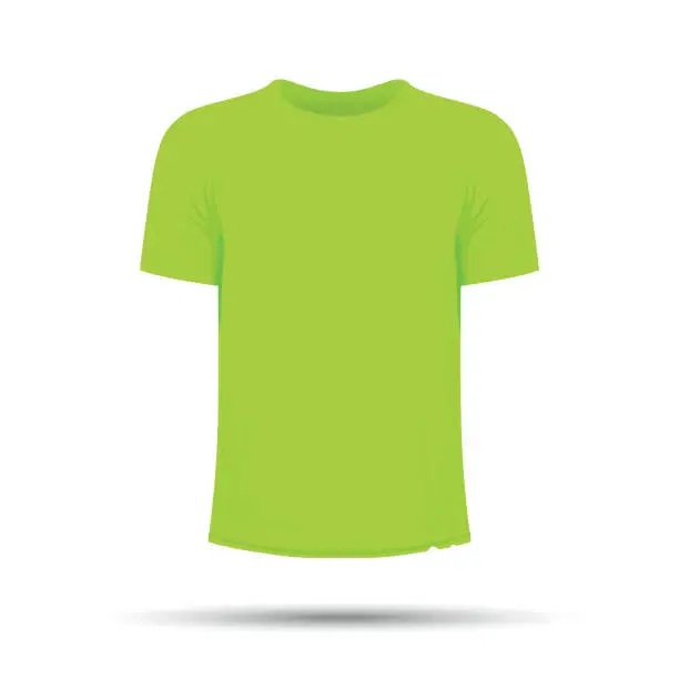 Vector illustration of lime green t-shirt