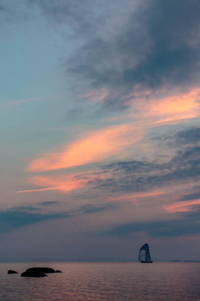 Romantic sunset view from Rovinj