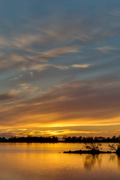 istock Colorful sunset at lake 915883500