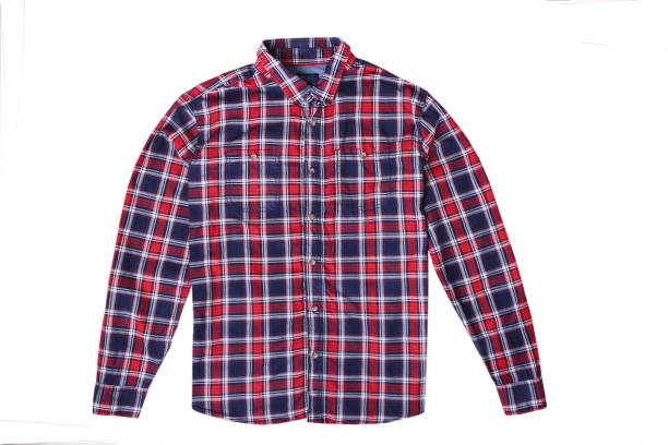 istock Man's cotton plaid shirt 915889480