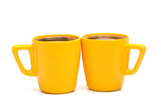 кружки кофе - morning coffee coffee cup two objects стоковые фото и изображения