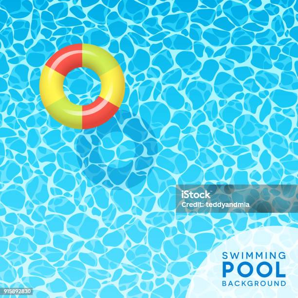 Clear Blue Swimming Pool Water Background For Spring Break Travel And Summer Designs Stock Illustration - Download Image Now