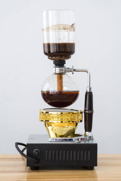 Siphon Coffee Brewing stock photo