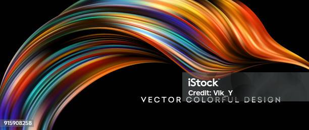 Design Fluido Colorato 3d Abstract Illustrazione Vettoriale - Immagini vettoriali stock e altre immagini di Astratto