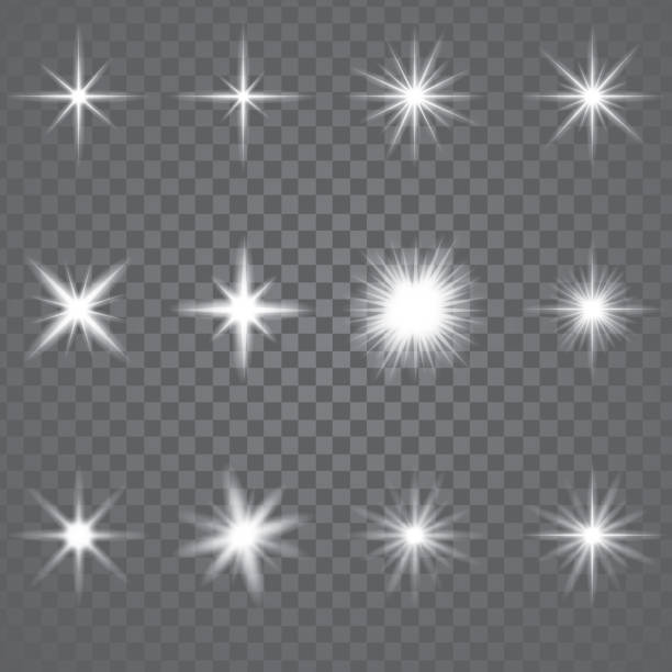 sterne platzen funkelndes licht - völlig lichtdurchlässig stock-grafiken, -clipart, -cartoons und -symbole