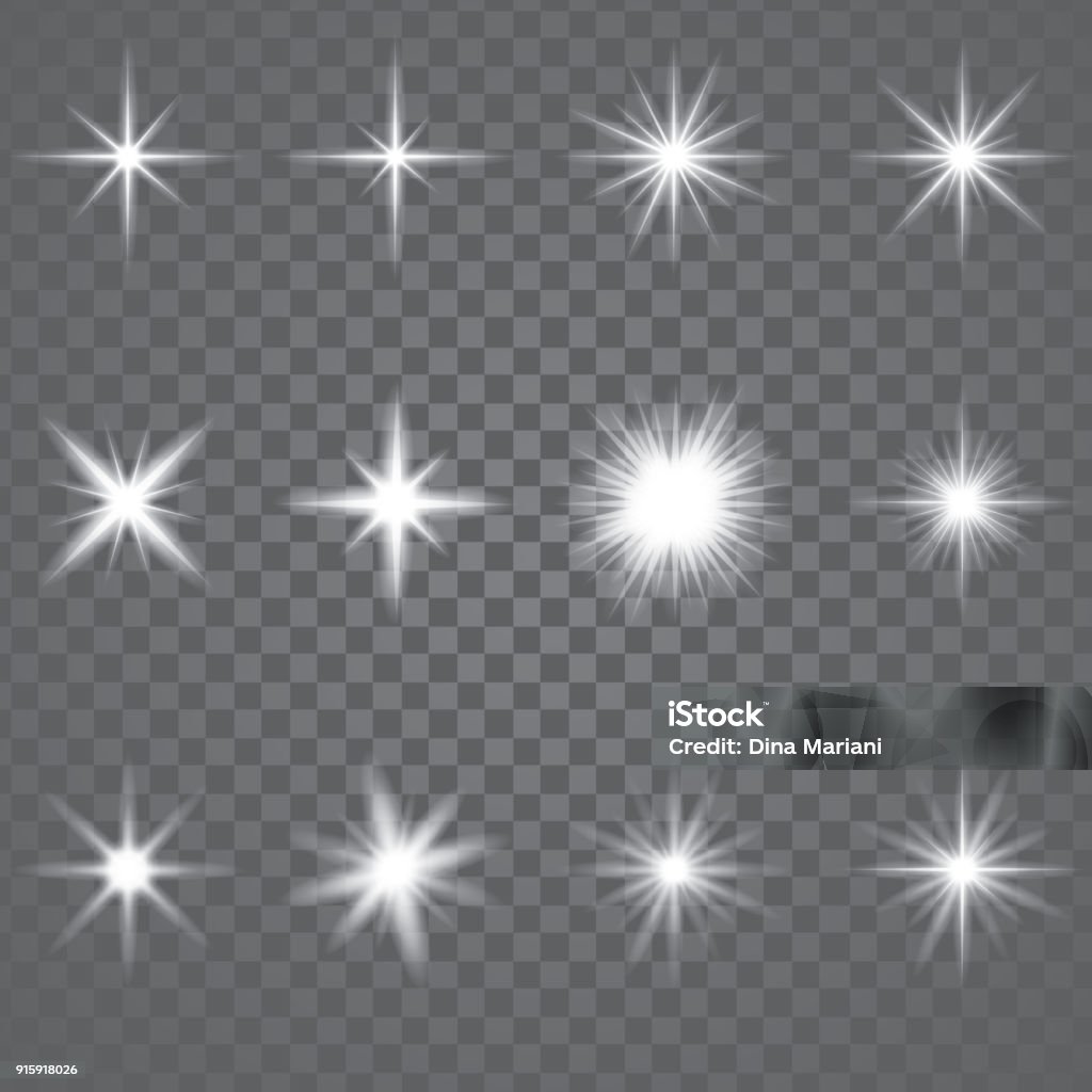 Star Burst étincelante lumière - clipart vectoriel de Scintillant libre de droits