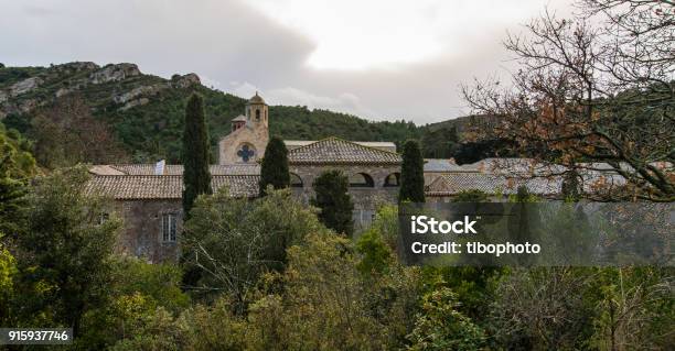 Fontfroide Abbey Stock Photo - Download Image Now - Abbey - Monastery, France, Horizontal