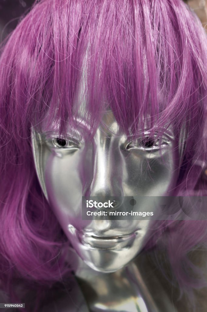 Kim Loại Đầu Manơcanh Nữ Với Tóc Giả Màu Tím Màu Hồng Hình ảnh Sẵn có - Tải  xuống Hình ảnh Ngay bây giờ - iStock