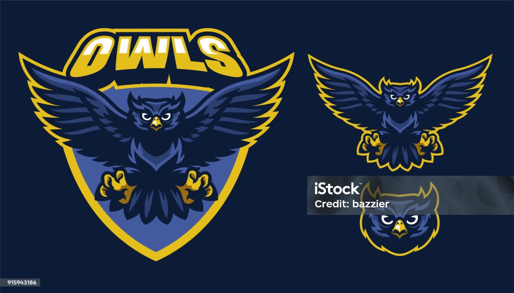 sport style of owl mascot Vector of sport style of owl mascot Owl stock vector