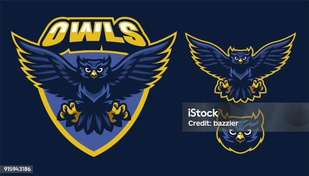 Sport Style Of Owl Mascot Stock Illustration - Download Image Now - Owl, Vector, Mascot