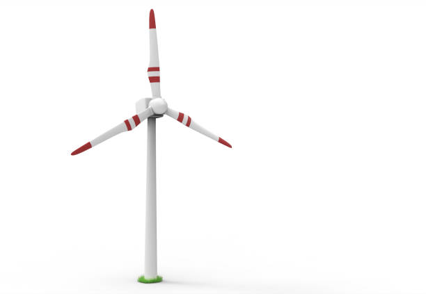 istock White windmill isolated and space for text and design 915962218