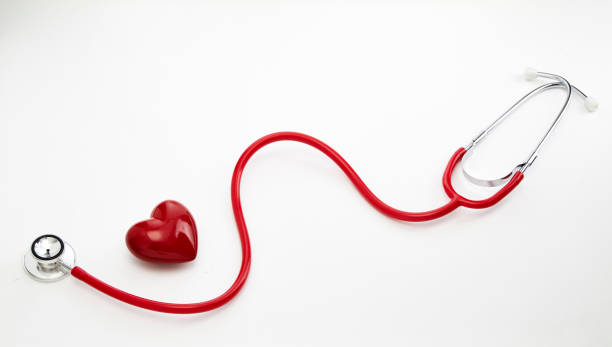 istock Red stethoscope with red heart and doctor 915966792